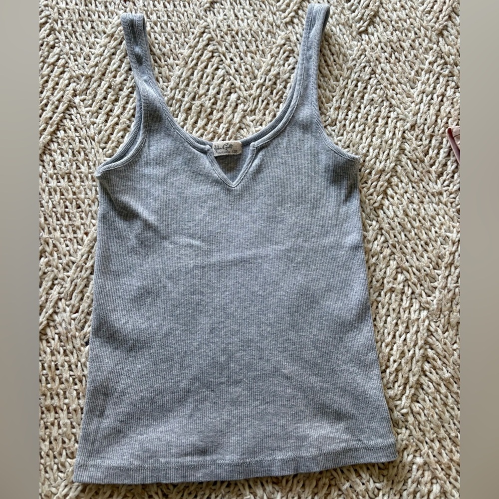 *3 for $20* Brandy Melville Gray Fitted Sleeveless Tank Top by